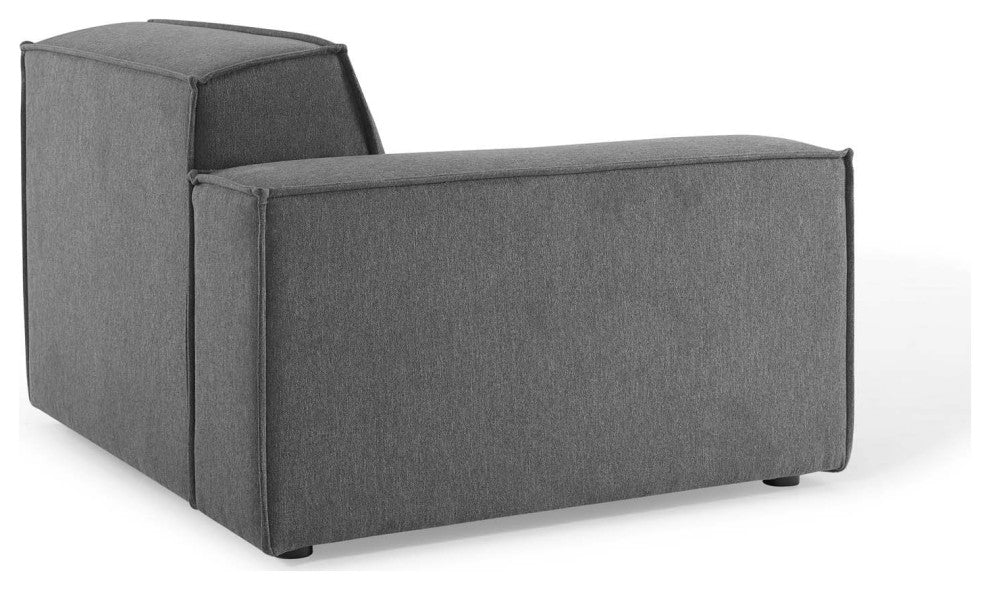 Sectional Sofa Set, Fabric, Dark Grey Gray, Modern, Living Lounge Hospitality