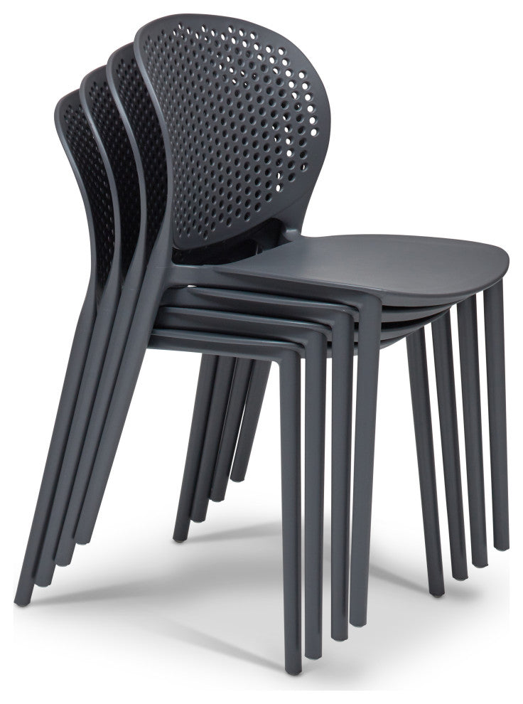 Metro Bailey Side Chair, Set of 4, Black Gray