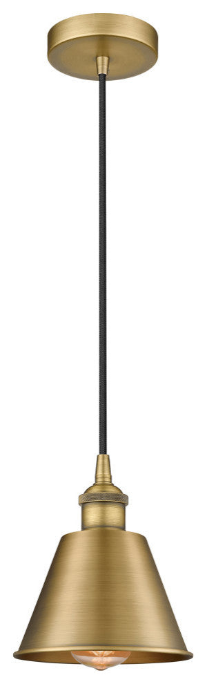 Innovations 616-1P-BB-M8-LED 1 Light 7" Mini Pendant, Brushed Brass