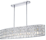 Gibson Five Light Linear Chandelier in Polished Chrome