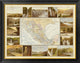 "Carta Hydrografica, 1885" Framed Canvas Giclee by Antonio Garcia Cubas, 34x27"