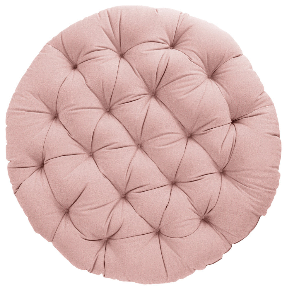 Mozaic Home Suede Blush Pink Round Papasan Cushion 48"