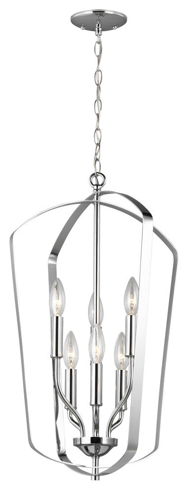Romee Medium 6-Light Hall/Foyer, Chrome