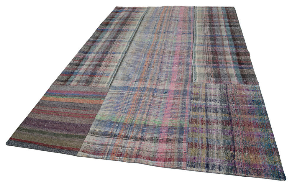 Rug N Carpet - Handmade Anatolian 6' 8'' x 9' 10'' Vintage Patchwork Kilim Rug