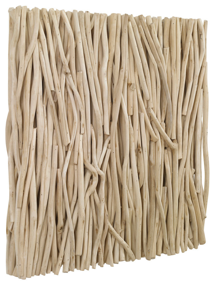 Uttermost 04352 24" Tall Teak Wood Abstract Sculpture - Woodtone