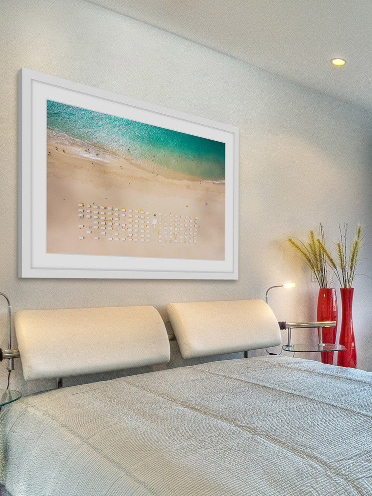 "Beach Goers" Framed Painting Print