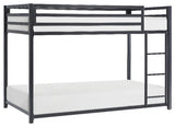 Lexicon Jovie Twin over Twin Metal Bunk Bed in Black