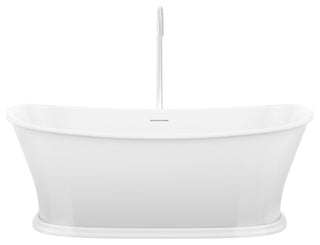 Cloud 01 - 62 x 30 Freestanding Soaking Solid Surface Bathtub, Matte White