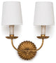 Clove Sconce Double (Antique Gold Leaf)