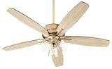 Quorum International 7052-3 Breeze 52" 5 Blade Indoor Ceiling Fan - Aged Brass