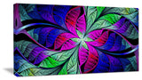 Multi Color Stained Glass Texture, Oversized Abstract Canvas Art Print, 60x28