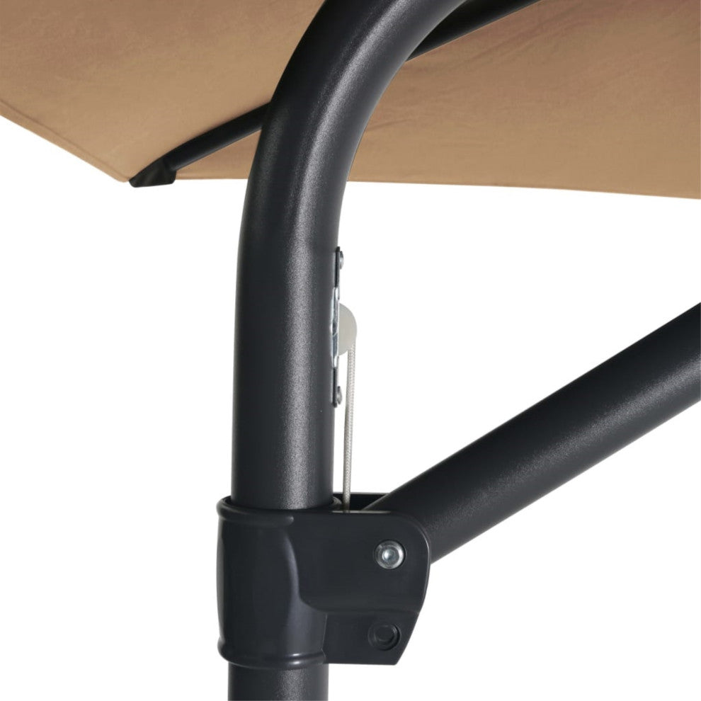 Vidaxl Outdoor Parasol With Steel Pole 118.1" Taupe