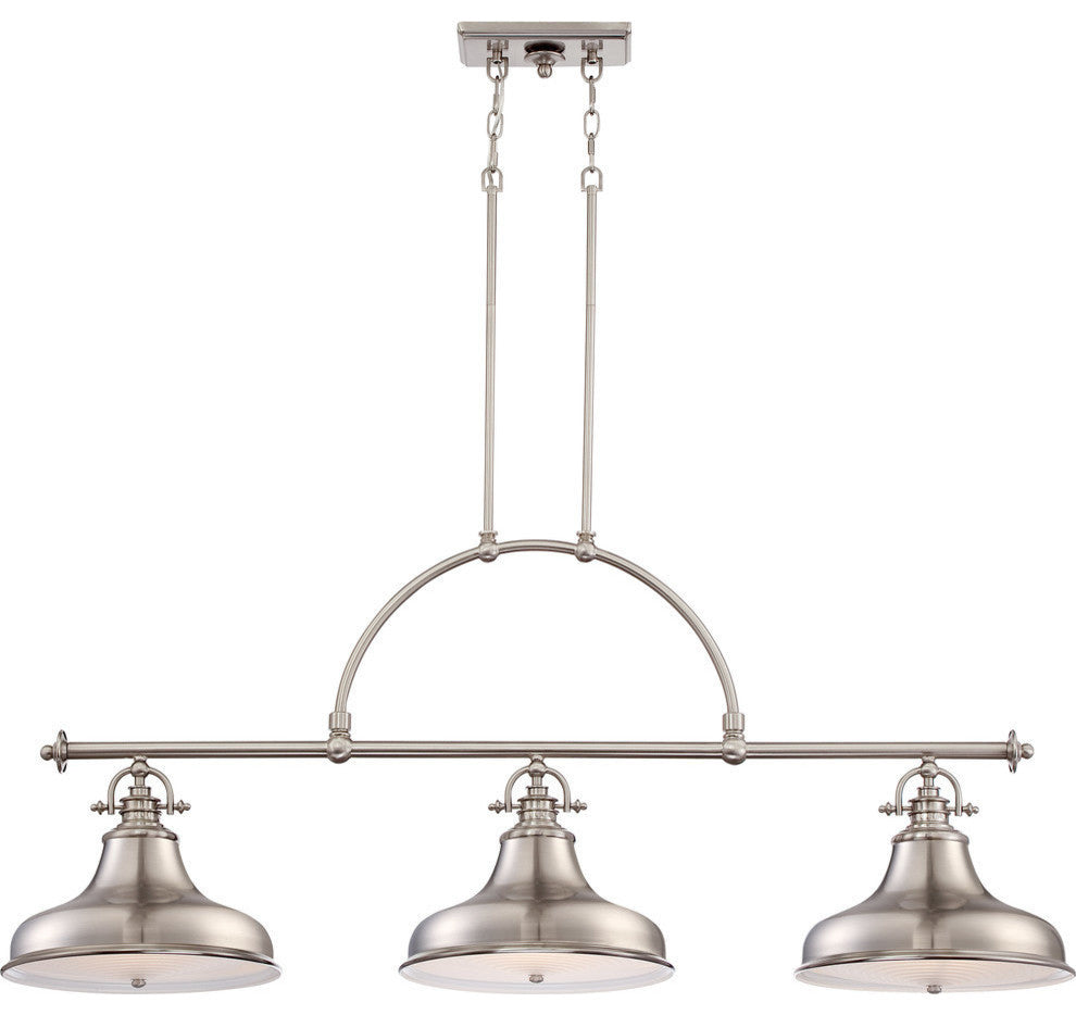 Emery 3-Light Island Light, Brushed Nickel