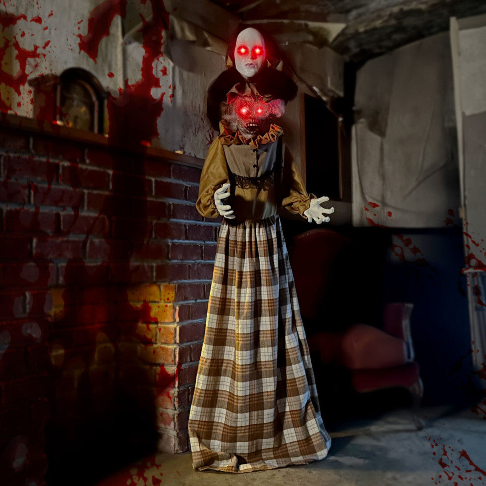 Lifesize Animatronic Haunted Woman, Lights and Sound