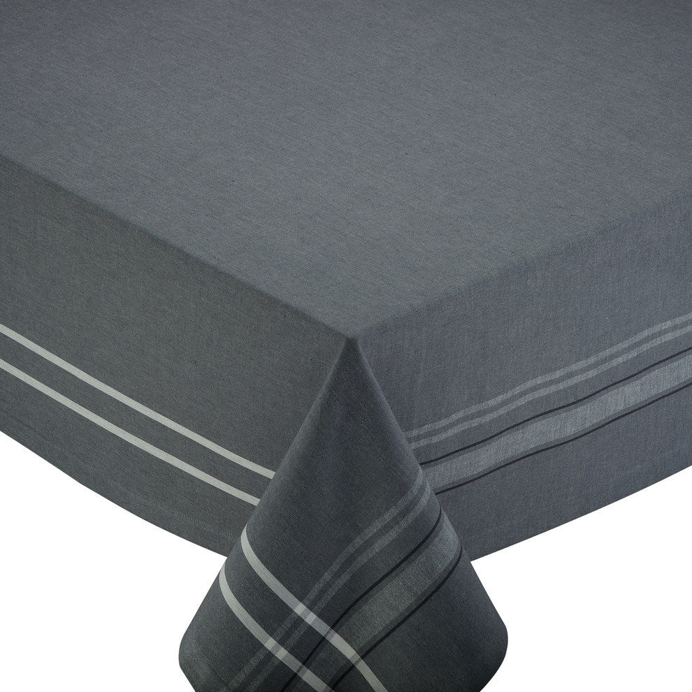 Gray French Chambray Tablecloth, 60"x84"