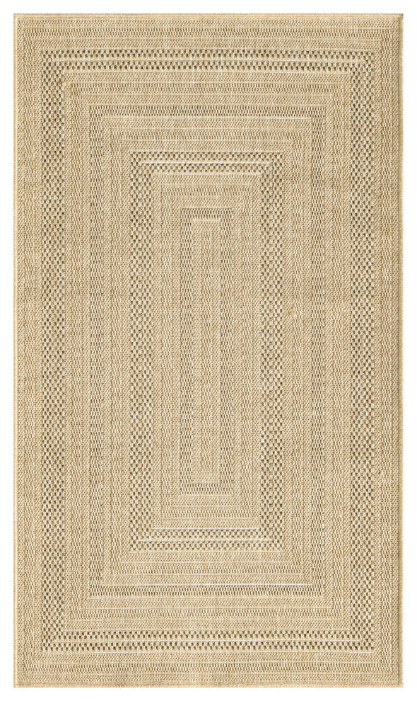 Nourison Tulum 3' x 5' Taupe Grey Outdoor Rug