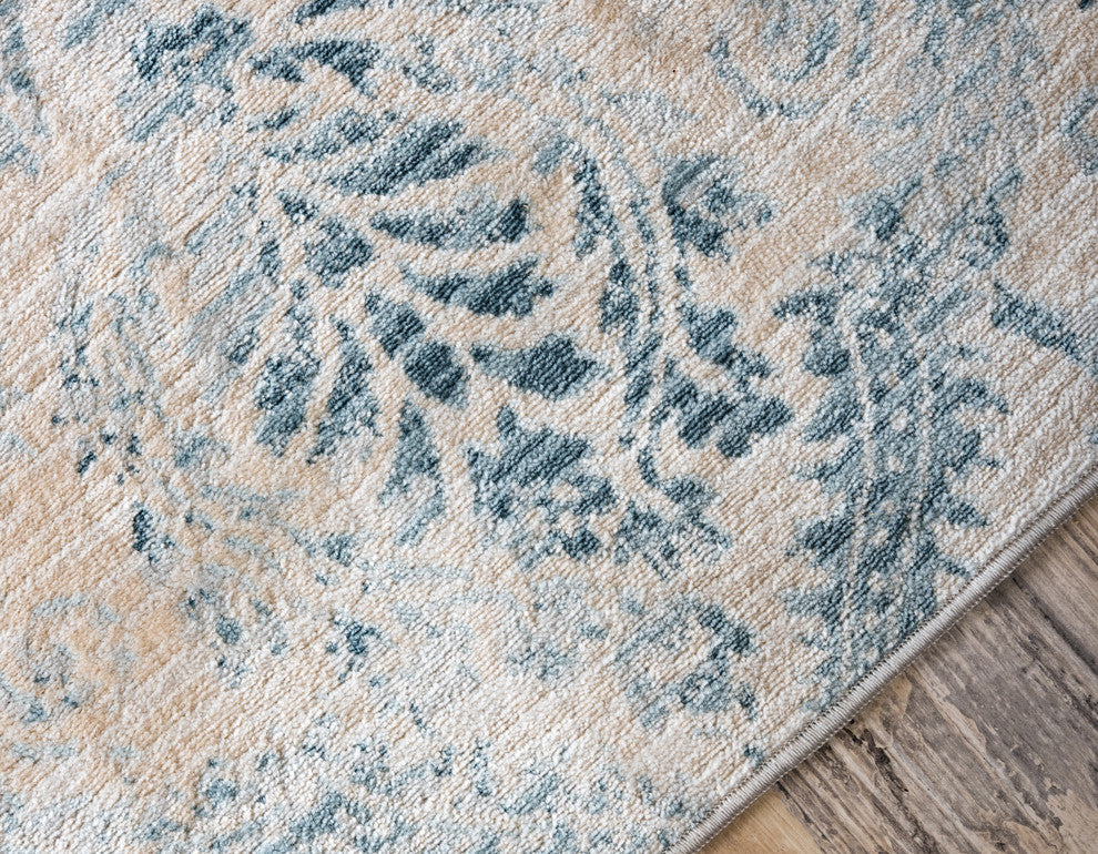 Unique Loom Blue Oak Paris 2' 7 x 6' 0 Runner Rug
