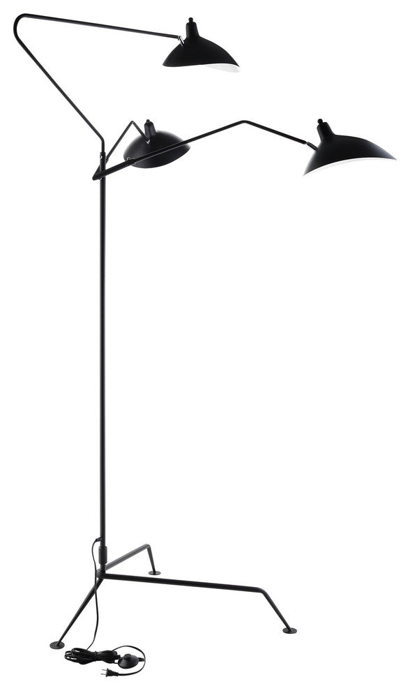 Modern Urban Contemporary Stainless Steel Floor Lamp, Black Steel