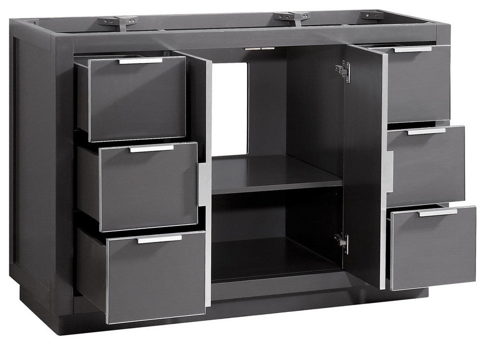 Avanity Austen 48" Vanity Only, Twilight Gray With Brushed Silver Hardware