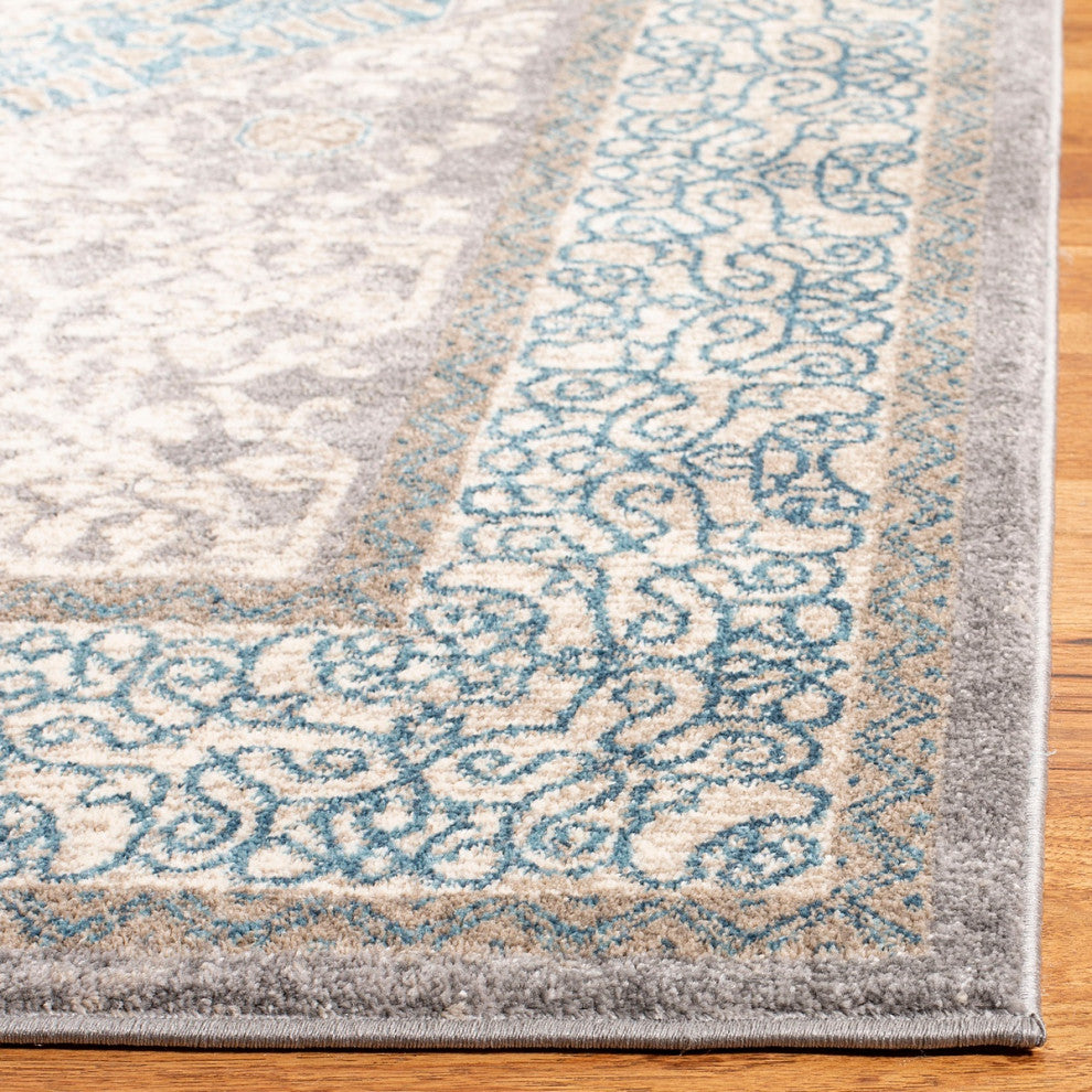 Safavieh Sofia Sof365A  Rug, Light Grey/Blue, 11'0"x11'0" Round