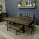 Montana Dining Table, Reclaimed Barnwood, Provincial, 54x96, 2 Breadboard Exts