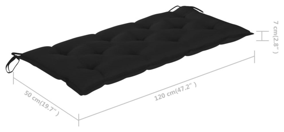 Vidaxl Cushion For Swing Chair Black 472" Fabric