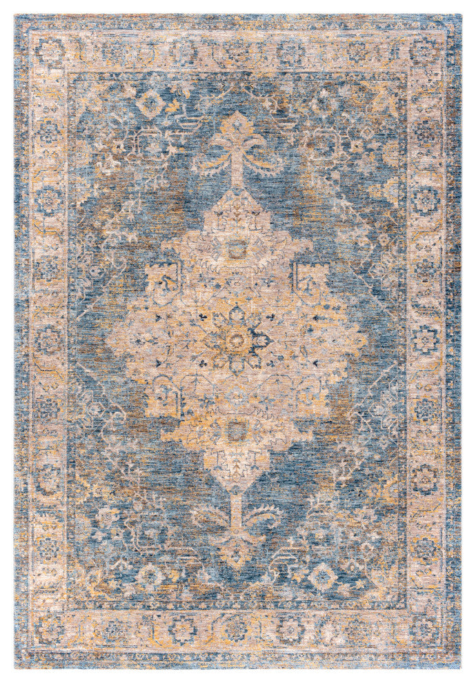 Mirabel Traditional Area Rug, Navy/Charcoal, 2'x3'
