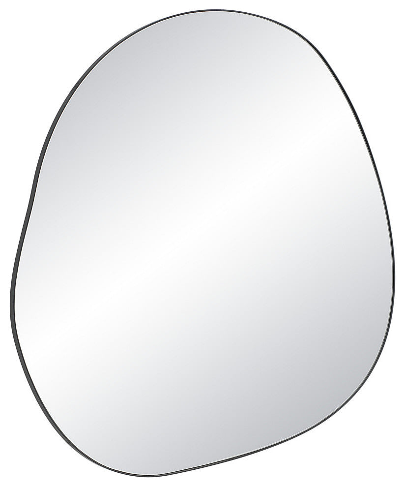 Dolly 45.25" Tall Irregular Wall Mirror, Black