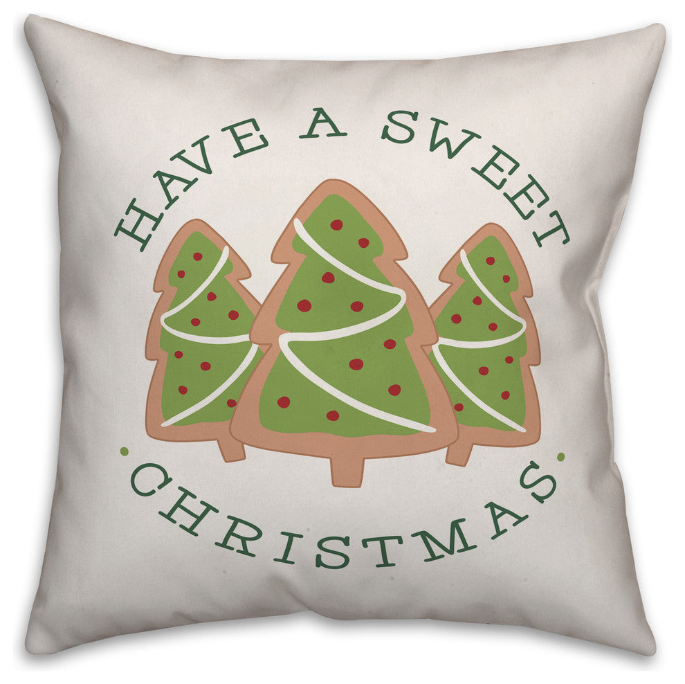 Have A Sweet Christmas 16"x16" Throw Pillow