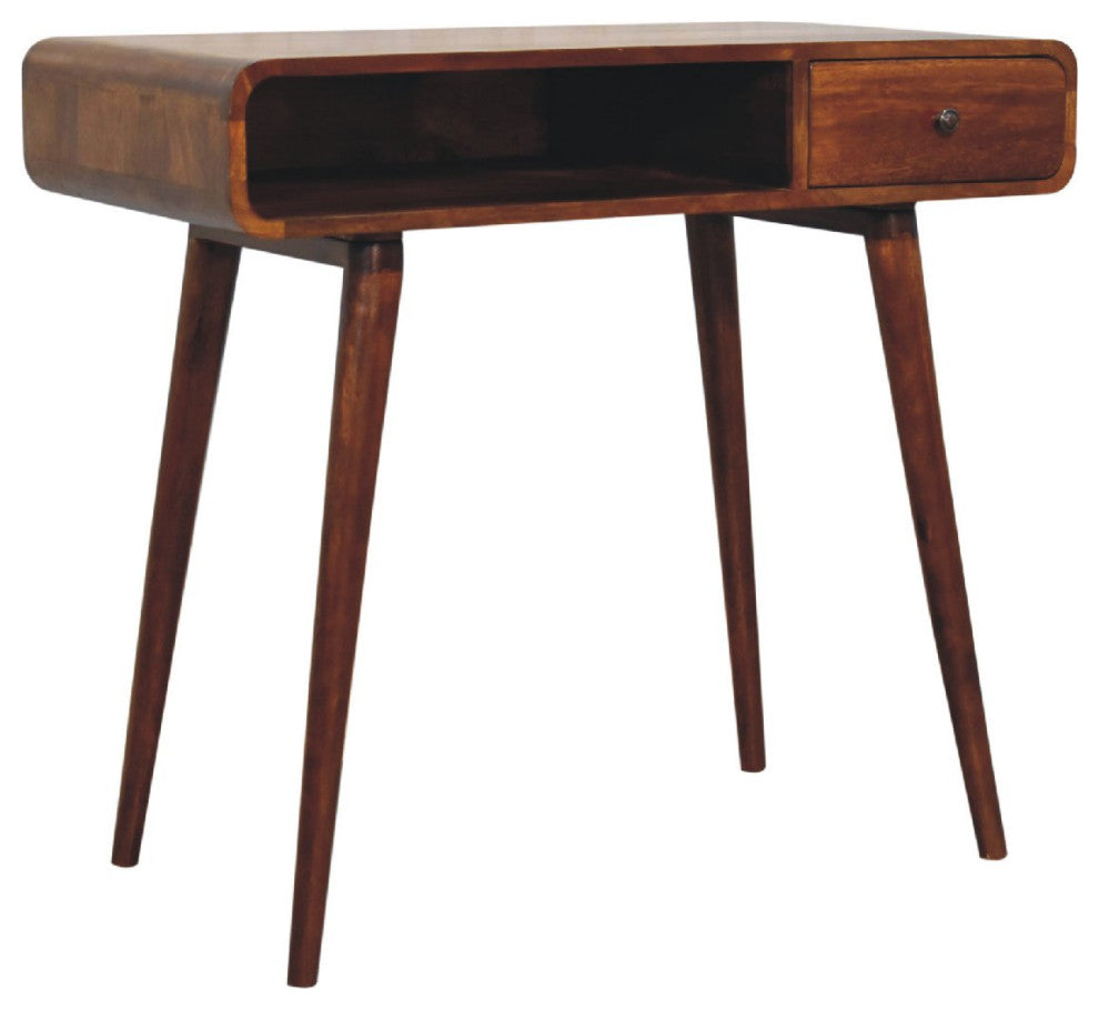 Curved Chestnut Writing Desk