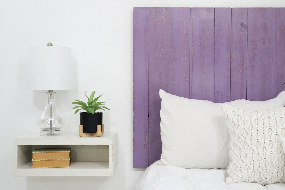 Handcrafted Headboard, Leaner Style, Lavender, King