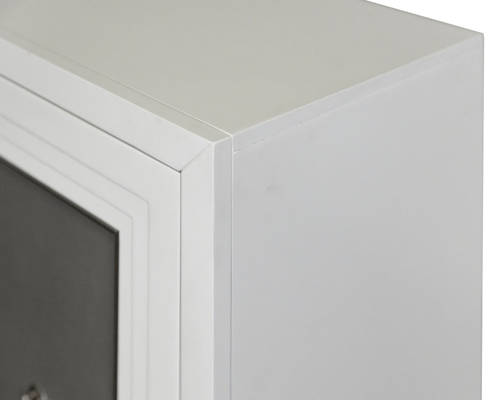 Modern Wood 40" Console With With doors, TV Stand, Fully Assembled, White