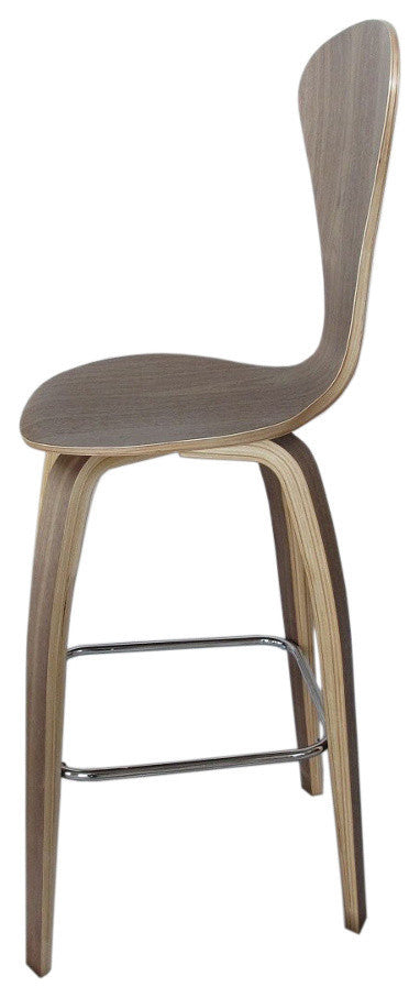 Modern Classics Wooden Bar Chair 30", Walnut