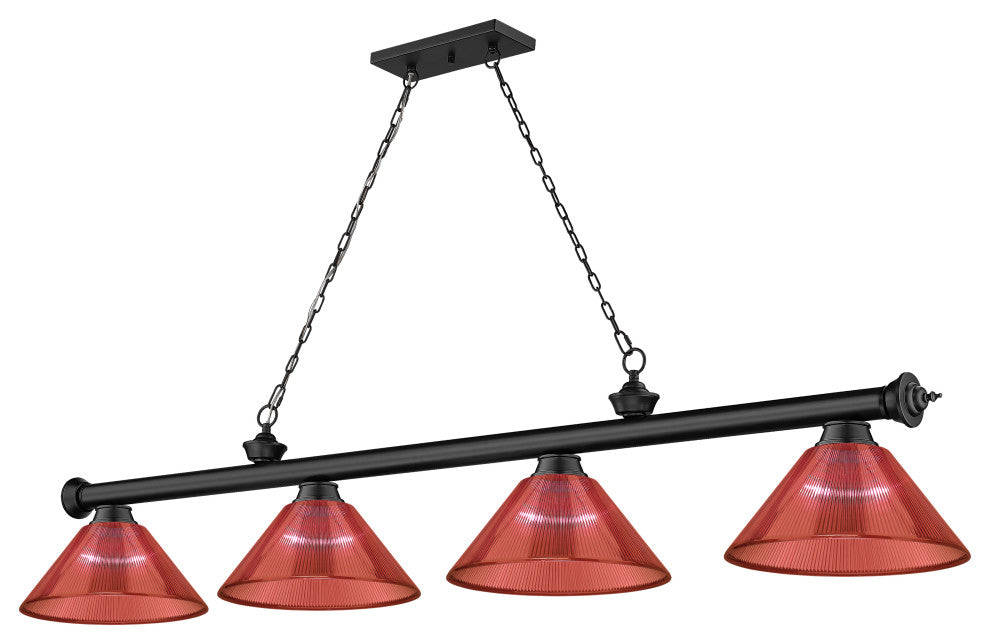 Zlite 2306-4MB-ARBG 4-Light Billiard, Burgundy