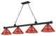 Zlite 2306-4MB-ARBG 4-Light Billiard, Burgundy