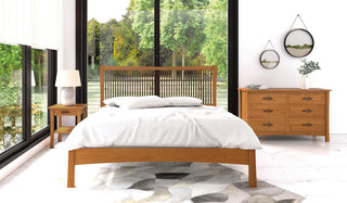 Copeland Berkeley Bed With Walnut Spindles, Natural Cherry, King