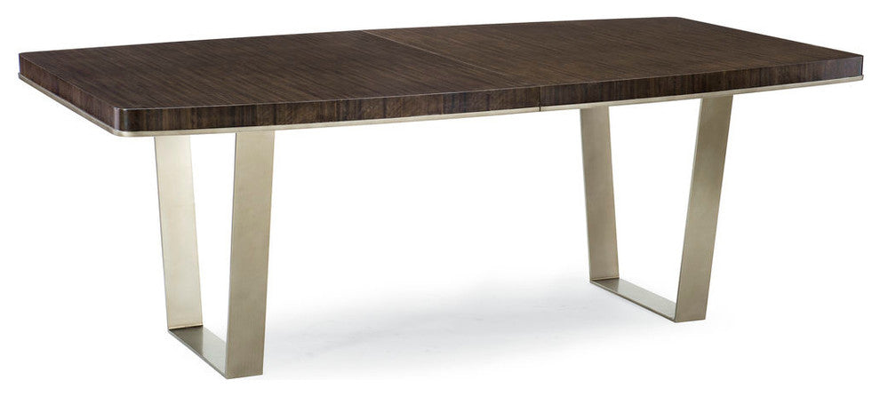 Modern Streamline Expandable Industrial Dining Table
