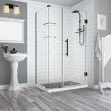 BromleyGS 52.25"-53.25"x34.375"x72" Frameless Corner Hinged Shower Enclosure