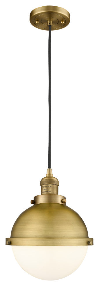 Innovations 201C-BB-HFS-81-BB Hampden 1 Light 9" Mini Pendant, Brushed Brass