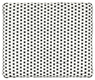 Robias Rectangular Rattan 24.5" Counter Stool, Black and White