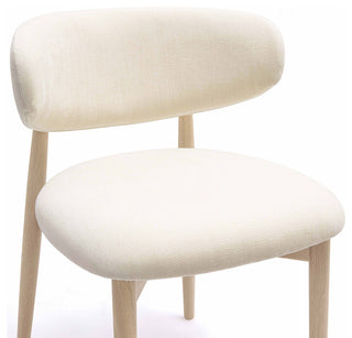 Zinea Performance Textured Velvet Dining Chair, Cream