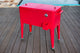 Permasteel 80 Quart Portable Rolling Patio Cooler, Red