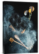 "Kitchen Mess: Honey Muffins" Stretched Canvas Giclee by Dina Belenko, 12x18"