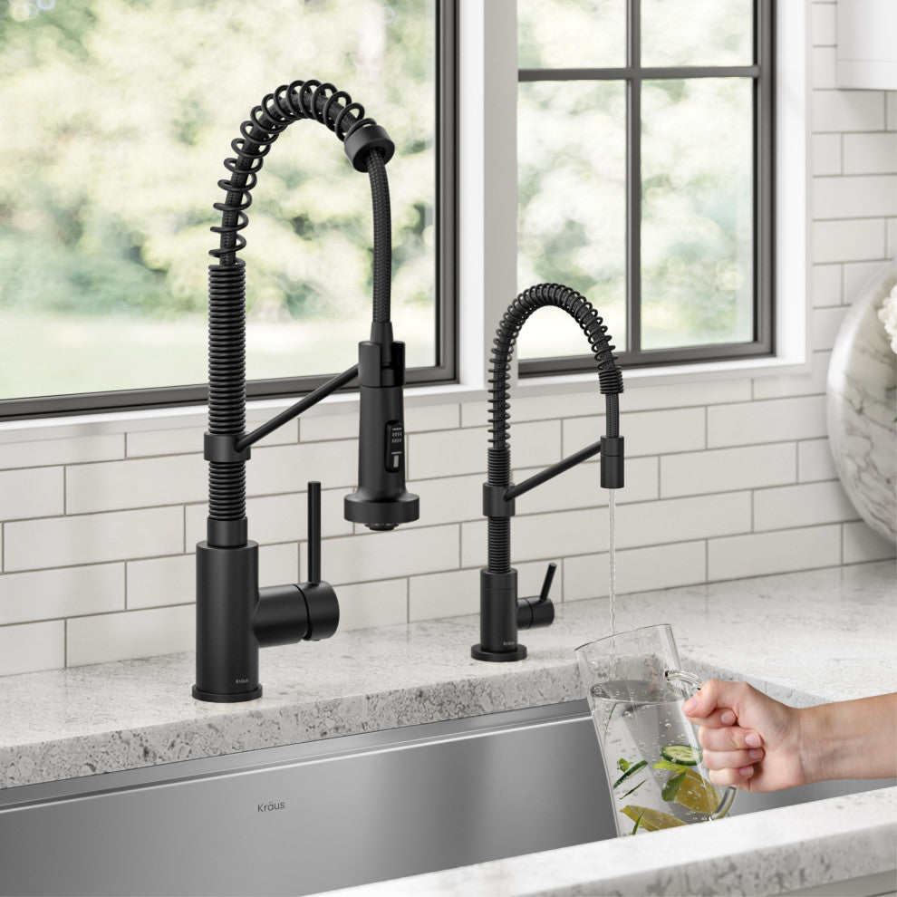 Bolden Commercial Style Pulldown Kitchen Faucet and Water Filter Faucet MB