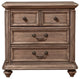 Benzara BM171799 Mahogany Wood 4 Drawer Nightstand In French Truffle Brown