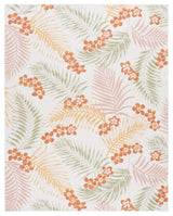 Safavieh Sunrise Collection SUN675 Indoor-Outdoor Rug, Ivory/Rust Sage, 8'x10'