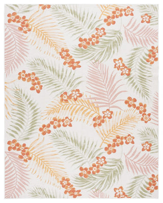 Safavieh Sunrise Collection SUN675 Indoor-Outdoor Rug, Ivory/Rust Sage, 8'x10'