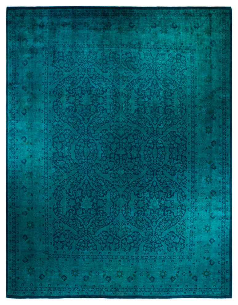 Vibrance, One-of-a-Kind Handmade Area Rug Blue, 15'5"x11'10"