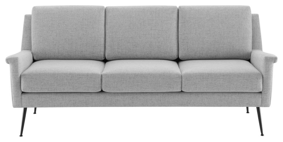 Sofa, Fabric, Black Gray, Modern, Living Lounge Hotel Lobby Hospitality