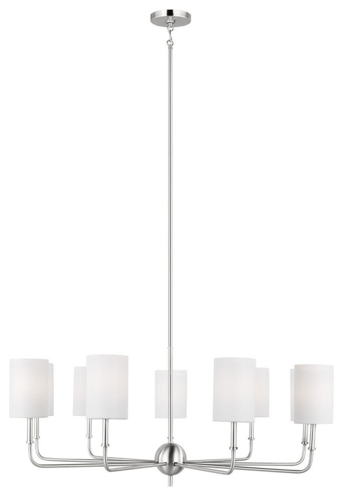 Foxdale 9-Light Chandelier, Brushed Nickel